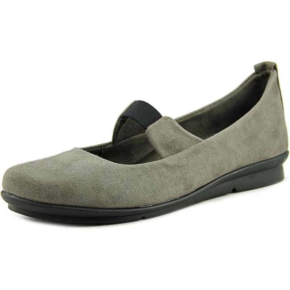 NEW Bussola Women Coimbra Grey Slip On Mary Jane Flat Comfort Walking Shoe